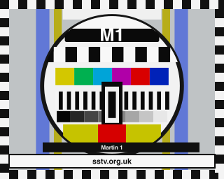 M1 SSTV BBC-style colour test card