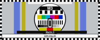 M3 SSTV BBC-style colour test card