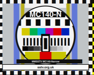 MC140-N SSTV round-trip decoded test card
