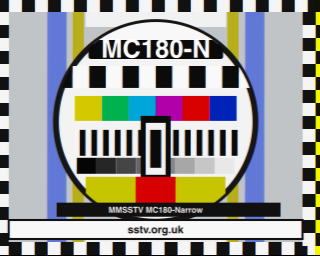 MC180-N SSTV round-trip decoded test card