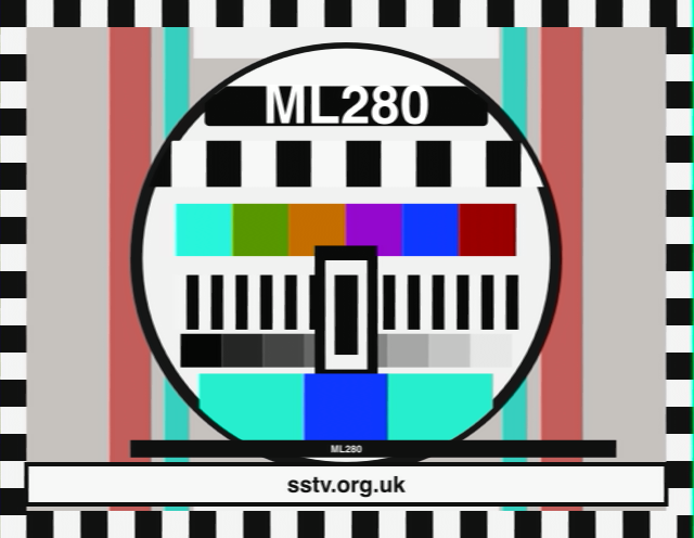 ML280 SSTV round-trip decoded test card