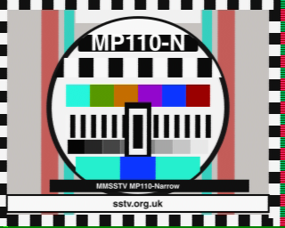 MP110-N SSTV round-trip decoded test card