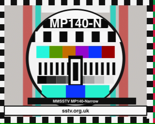 MP140-N SSTV round-trip decoded test card