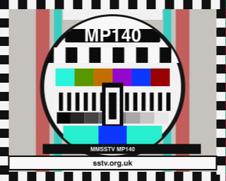 MP140 SSTV round-trip decoded test card