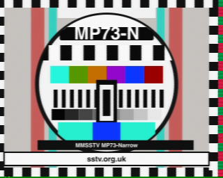 MP73-N SSTV round-trip decoded test card