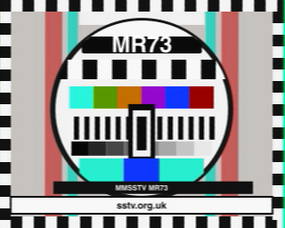 MR73 SSTV round-trip decoded test card
