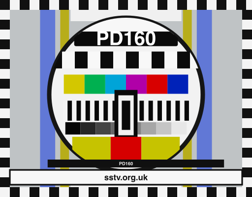PD160 SSTV BBC-style colour test card