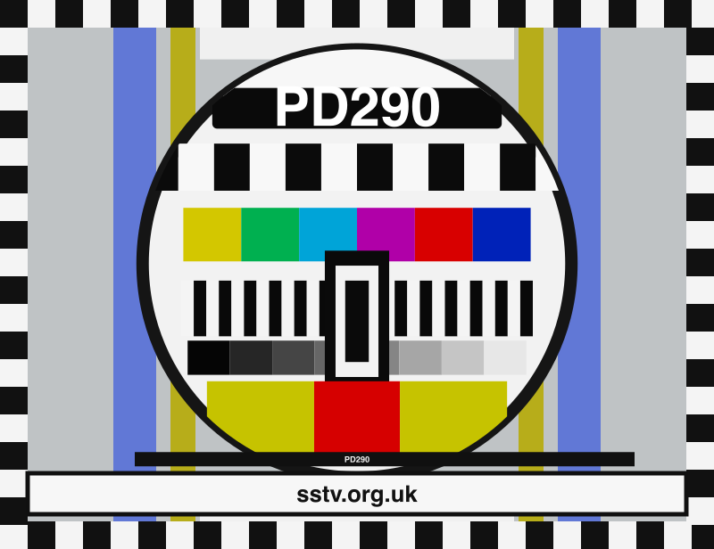 PD290 SSTV BBC-style colour test card