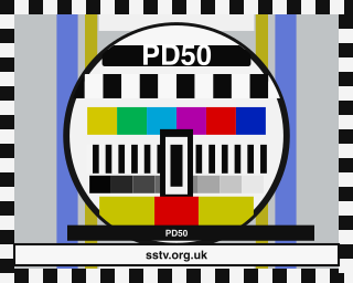 PD50 SSTV BBC-style colour test card