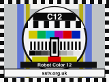 C12 SSTV BBC-style colour test card