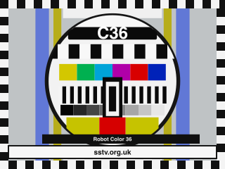 C36 SSTV BBC-style colour test card