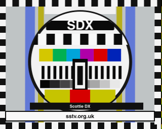 SDX SSTV round-trip decoded test card