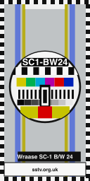 SC1-BW24 SSTV BBC-style colour test card