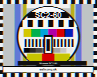 SC2-60 SSTV round-trip decoded test card